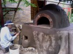 Cob Oven Plastering Touches